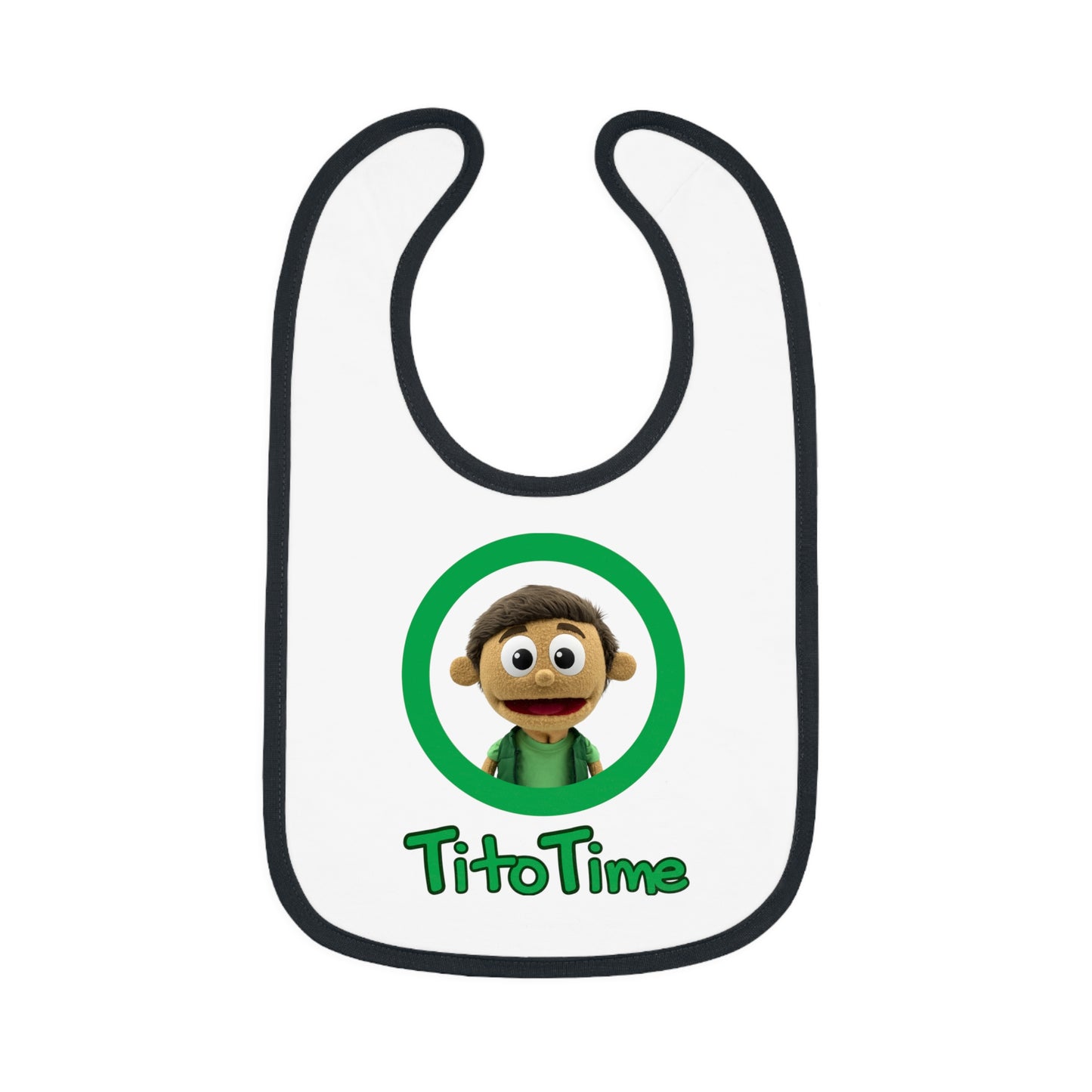 Baby Contrast Trim Jersey Bib