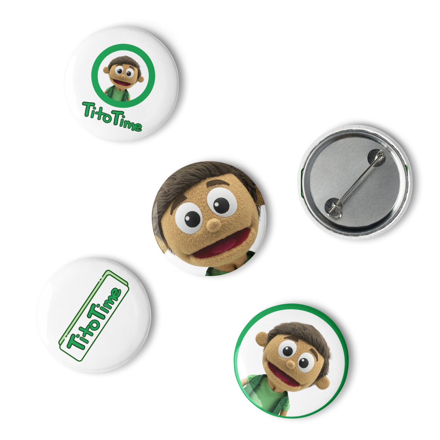 Set of pin buttons