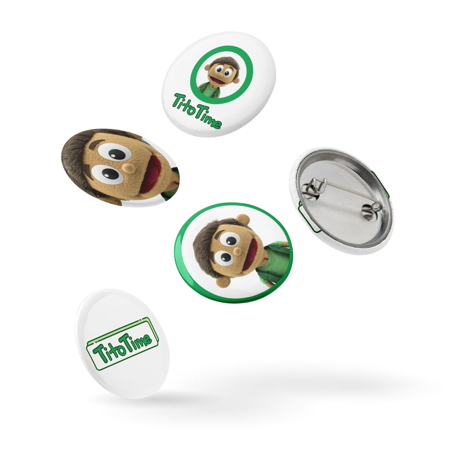 Set of pin buttons