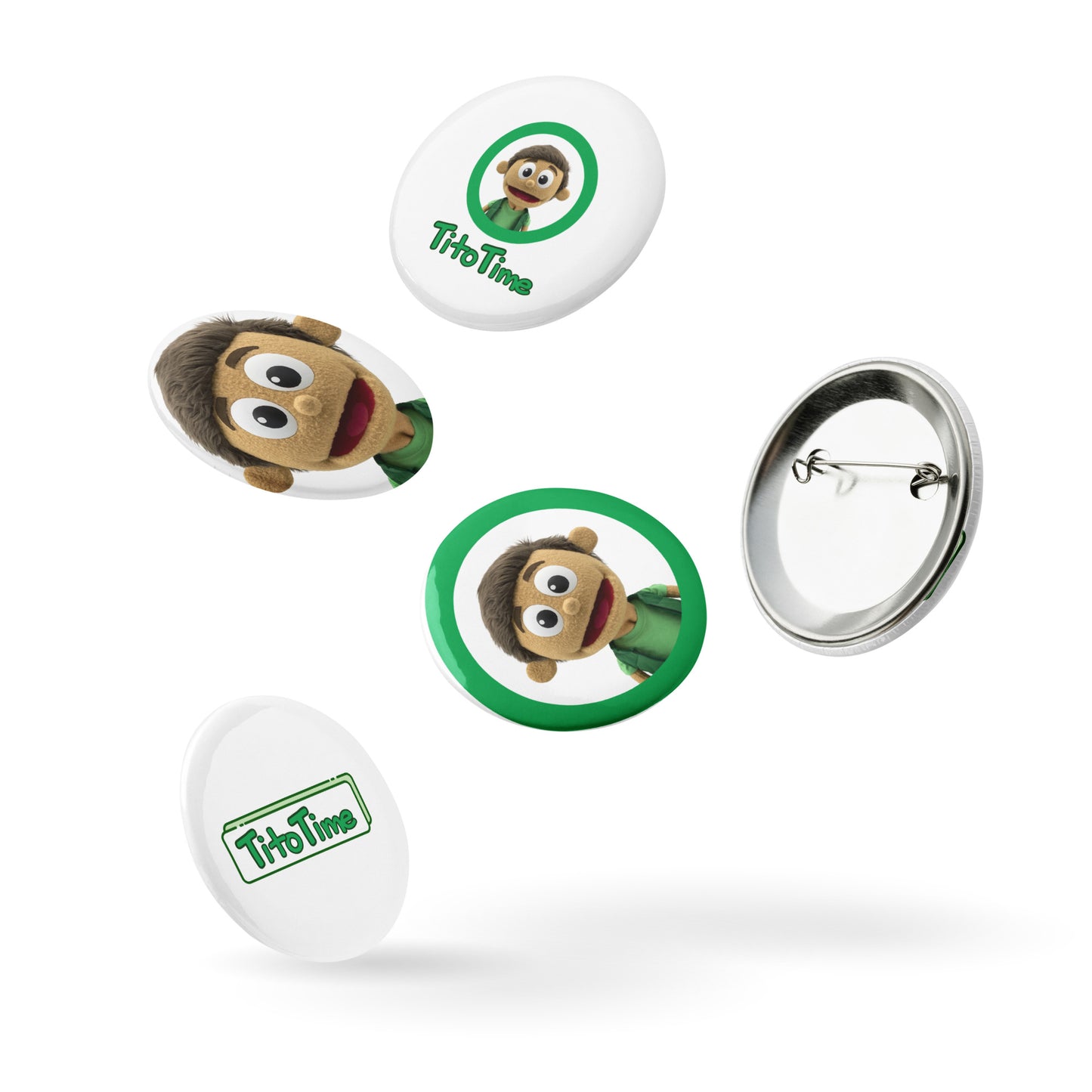 Set of pin buttons